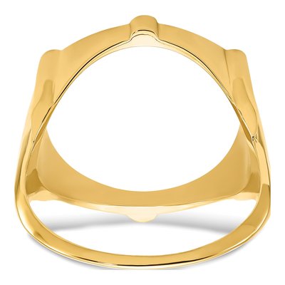 14K Yellow Gold Coin Bezel Coin Bezel – view 5