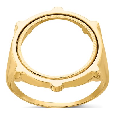 14K Yellow Gold Coin Bezel Coin Bezel – view 7