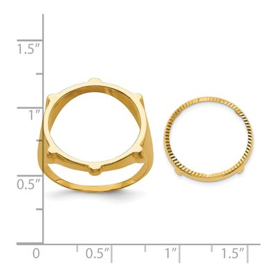 14K Yellow Gold Coin Bezel Coin Bezel – view 8