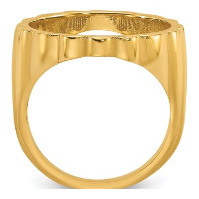 14K Yellow Gold Coin Bezel for 10oz Eagle Coin Bezel – view 2