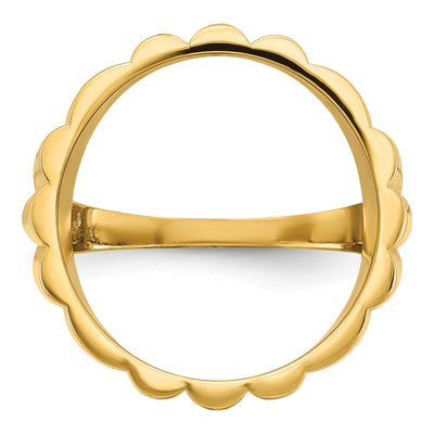 14K Yellow Gold Coin Bezel for 10oz Eagle Coin Bezel – view 4