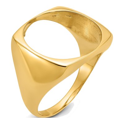 14K Yellow Gold Coin Bezel Coin Bezel – view 6