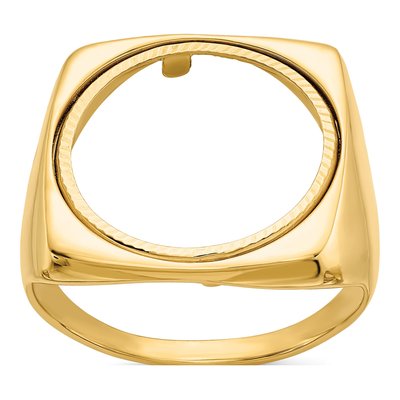 14K Yellow Gold Coin Bezel Coin Bezel – view 7