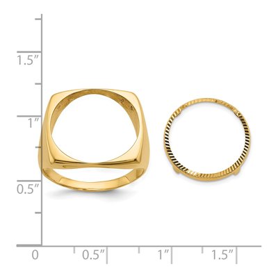 14K Yellow Gold Coin Bezel Coin Bezel – view 8