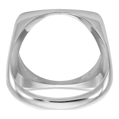 14K White Gold Coin Bezel for Oz Eagle Coin Bezel – view 6