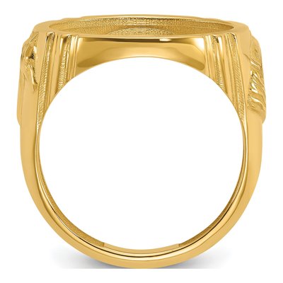 14K Yellow Gold Coin Bezel Coin Bezel – view 2