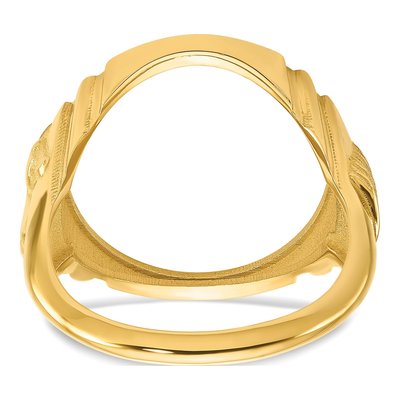 14K Yellow Gold Coin Bezel Coin Bezel – view 5