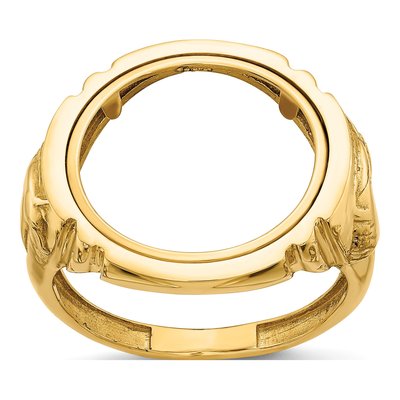 14K Yellow Gold Coin Bezel Coin Bezel – view 7