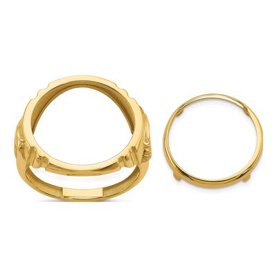 14K Yellow Gold Coin Bezel Coin Bezel