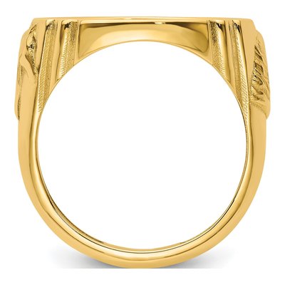 14K Yellow Gold Coin Bezel Coin Bezel – view 3