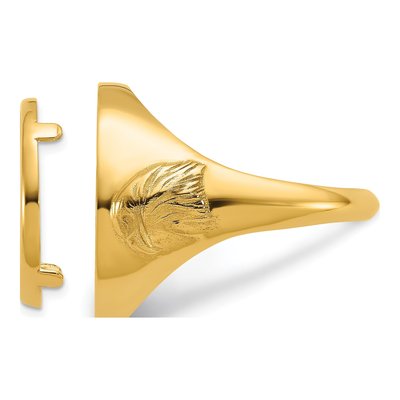 Men's 14K Yellow Gold Coin Bezel Ring | 1/10 oz Eagle – view 3