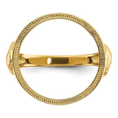 Men's 14K Yellow Gold Coin Bezel Ring | 1/10 oz Eagle – view 4