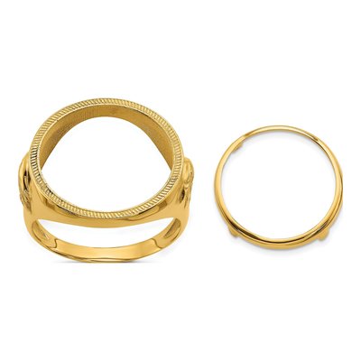 14K Yellow Gold Coin Bezel Coin Bezel