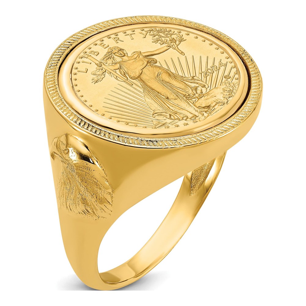 Men's 14K Yellow Gold Coin Ring