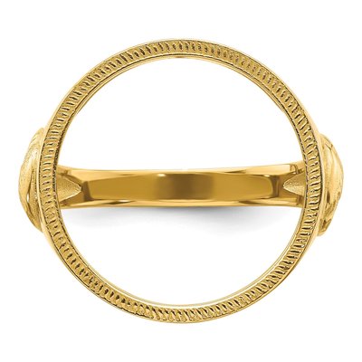 14K Yellow Gold Eagle Coin Bezel Coin Bezel – view 5