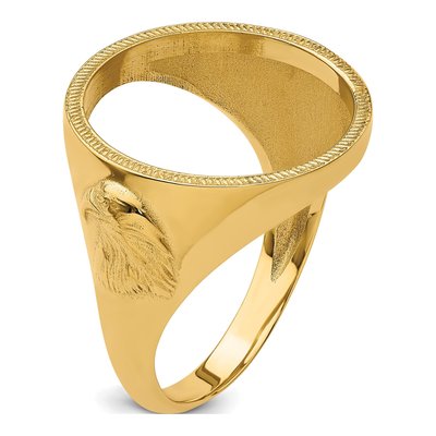 14K Yellow Gold Eagle Coin Bezel Coin Bezel – view 7