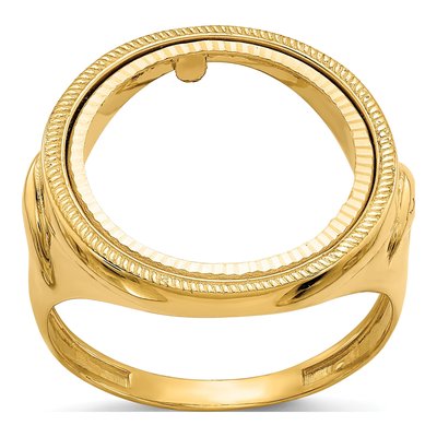 14K Yellow Gold Eagle Coin Bezel Coin Bezel – view 8