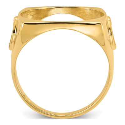 14K Yellow Gold Coin Bezel Coin Bezel – view 2