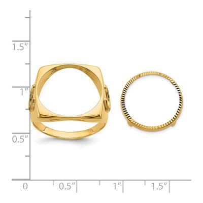 14K Yellow Gold Coin Bezel Coin Bezel – view 3