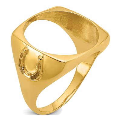 14K Yellow Gold Coin Bezel Coin Bezel – view 7