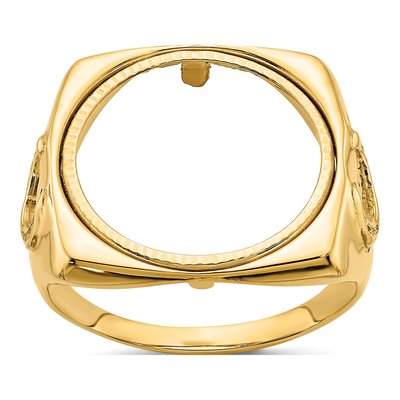 14K Yellow Gold Coin Bezel Coin Bezel – view 8