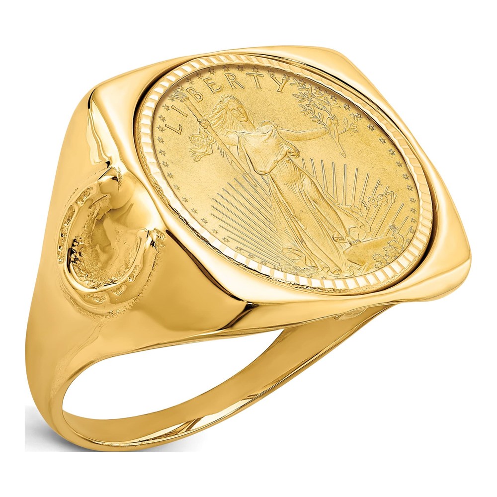 Men's 14K Gold Coin Ring