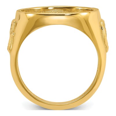 14K Yellow Gold Coin Bezel Coin Bezel – view 2