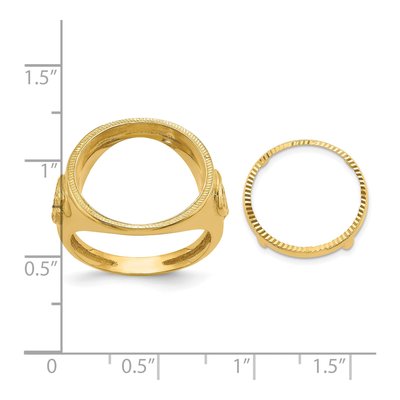 14K Yellow Gold Coin Bezel Coin Bezel – view 3