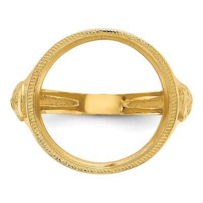 14K Yellow Gold Coin Bezel Coin Bezel – view 5