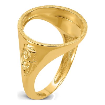 14K Yellow Gold Coin Bezel Coin Bezel – view 7