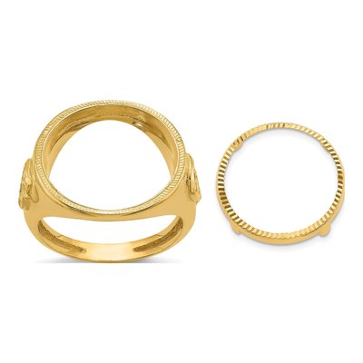 14K Yellow Gold Coin Bezel Coin Bezel