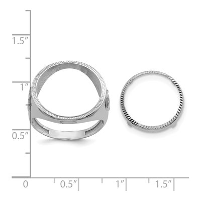14K White Gold Coin Bezel Coin Bezel – view 4