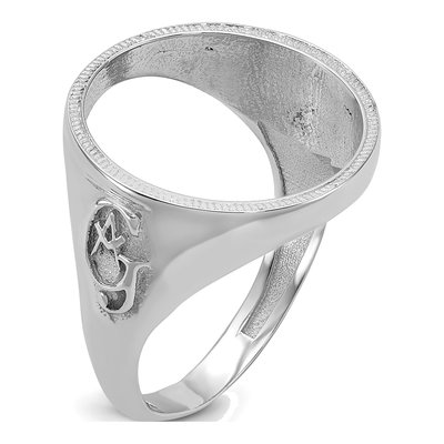14K White Gold Coin Bezel Coin Bezel – view 8