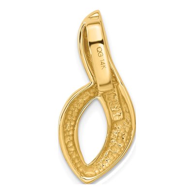 14K Yellow Gold Polished Slide Pendant – view 4