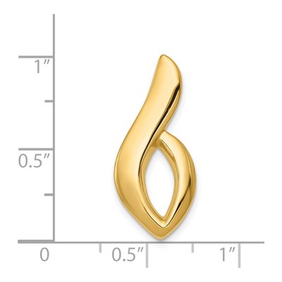 14K Yellow Gold Polished Slide Pendant – view 5