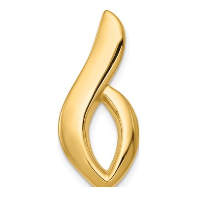 14K Yellow Gold Polished Slide Pendant