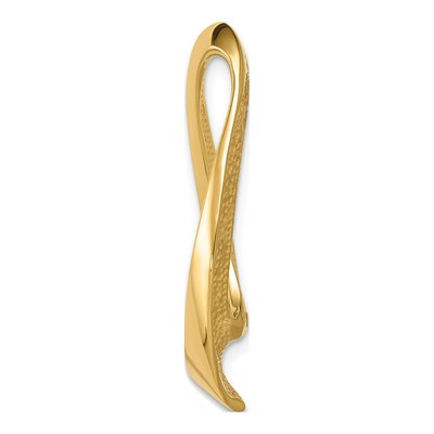 14K Yellow Gold Slide Pendant, Fits Omega Chains – view 3