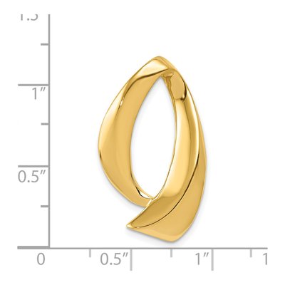 14K Yellow Gold Slide Pendant, Fits Omega Chains – view 5