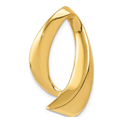 14K Yellow Gold Slide Pendant, Fits Omega Chains