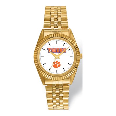 Clemson University Men's Gold-Tone Quartz Watch – view 2
