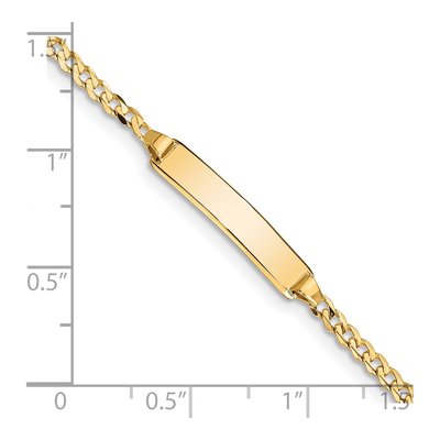 14K Yellow Gold Curb for Baby Child ID Bracelet – view 5