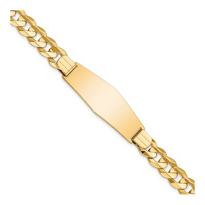 14K Yellow Gold Curb Link ID Bracelet