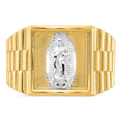 Men's 14K Yellow Gold Our of Guadalupe Ring – view 5