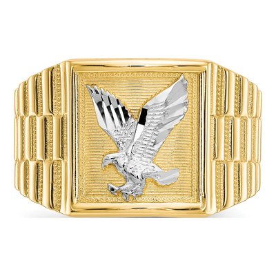 Men's 14K Yellow Gold Eagle Ring – view 4
