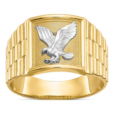 Men's 14K Yellow Gold Eagle Ring