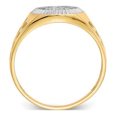Men's 14K Yellow Gold CZ Cluster Ring – view 3