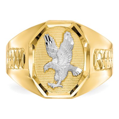 Men's 14K Yellow Gold Eagle Ring – view 5