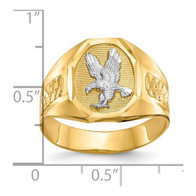 Men's 14K Yellow Gold Eagle Ring – view 6