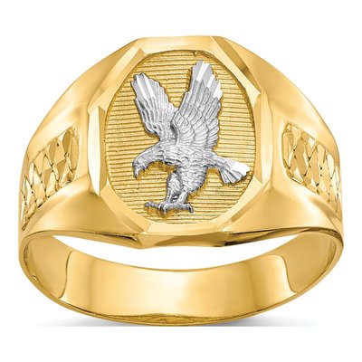 Men's 14K Yellow Gold Eagle Ring