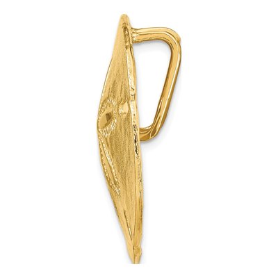 14K Yellow Gold Sand Dollar Omega Slide Pendant – view 3